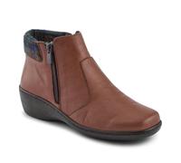 Pavers Wide Womens Wide-Fit Leather Lightweight Ankle Boots Tan Size 4