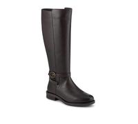 Pavers Wide Womens Wide Fit Leather Long Boots with Buckle Detail | Autumn Winter Collection | Zip