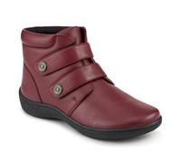 Pavers Wide Womens Wide Fit Leather Touch Fasten Boots | Autumn Winter Collection | Boot | Block