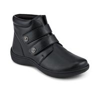 Pavers Wide Womens Wide Fit Leather Touch Fasten Boots Black Size 3