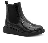 Pavers Wide Womens Wide Fit Wedge Heel Slip On Ankle Boots | Autumn Winter Collection | Zip