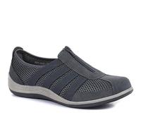 Pavers Women’s Lightweight Zip-Up Trainers in Grey - Breathable Mesh Upper Ladies Shoes - Versatile Comfortable Footwear - Size UK 7 / EU 40