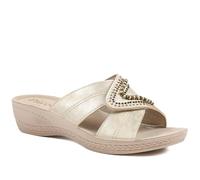 Pavers Women's Adjustable Lightweight Mule Sandals in Gold | Size: 7 Pavers Gold 7