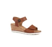 Pavers Women's Adjustable Wedge Sandals in Tan | Size: 6 Pavers Tan 6