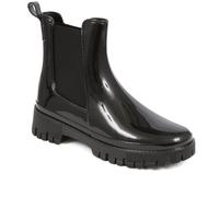 Pavers Women's Ankle Wellington Boots in Black - Stylish Casual Wellies with Elastic Vent - Comfortable Fit Ladies Footwear - Size UK 5 / EU 38