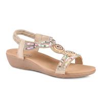 Beaded Comfort Fitting Sandals - Beige Size 5