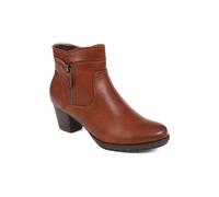 Pavers Block Heel Ankle Boots - Tan Size 4