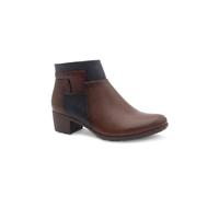 Pavers Women's Block Heel Ankle Boots With Inside Zip in Brown | Size: 3