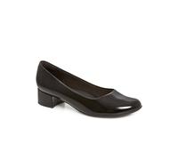 Pavers Piccadilly Ladies Block Heel Court Shoes in Black Patent - Boosted Height - Ultimate Comfort for Work & Formal Occasions - Size UK 4 / EU 37