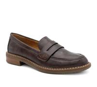 Pavers Women's Block Heel Slip On Penny Loafers in Brown | Size: 6 Pavers Brown 6