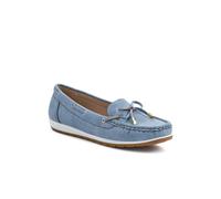Pavers Bow Detailed Moccasins - Denim Size 7