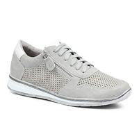 Pavers Women's Breathable Lace-Up Trainers in Grey - Shoes with Supportive Insole & Metallic Accents - Ladies Sports Footwear - Size UK 5 / EU 38