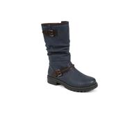 Pavers Women's Buckle Mid Calf Boots in Navy | Size: 7 Pavers Navy 7