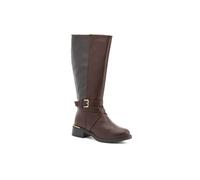 Pavers Buckled Calf-Length Boots - Brown Size 5