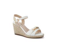 Pavers Women's Buckled Wedge-Heel Espadrilles in White | Size: 7 Pavers White 7
