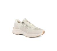 Pavers Women's Casual Cushioned Zip & Lace Trainers in Beige | Size: 6