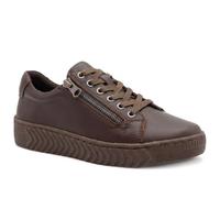 Pavers Womens Casual Leather Trainers Dark Brown Size 6