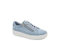 Pavers Women's Casual Leather Trainers in Blue | Size: 9 Pavers Blue 9