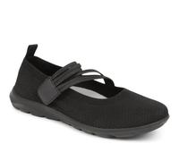 Pavers Women's Casual Trainer Pumps in Black - Touch Fasten Mary Jane Textile Shoes - Comfortable Fit Stylish Ladies Footwear - Size UK 7 / EU 40