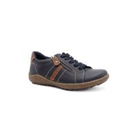 Pavers Women's Casual Zip & Lace Fasten Shoes in Navy | Size: 5