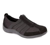 Pavers Women’s Zip-Up Trainers in Black - Active Footwear with Breathable Mesh Upper - Ladies Versatile Shoes for Everyday Wear - Size 5 UK/EU 38