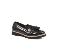 Pavers Women's Chunky Tassel Loafers in Black | Size: 4 Pavers Black 4