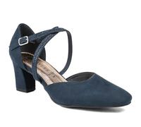 Pavers Women's Closed-Toe Block Heels in Navy | Size: 6 Pavers Navy 6