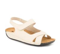 Pavers Women's Cushioned Touch-Fasten Sandals in Beige | Size: 7