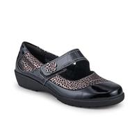 Pavers Cushioned Touch-Fastening Mary Janes - Black Multi Size 6