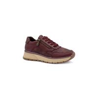 Pavers Women's Cushioned Zip & Lace Trainers in Burgundy | Size: 4