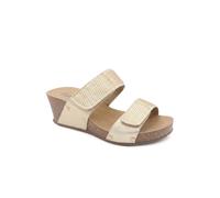 Pavers Dual Adjustable Fasten Wedge Sandals - Soft Gold Size 5