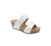 Pavers Women's Dual Adjustable Fasten Wedge Sandals in Metallics | Size: 7