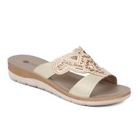 Pavers Embellished Mule Sandals - Gold Size 3