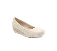 Pavers Women's Espadrille Trim Wedge Pumps in Gold | Size: 4 Pavers Gold 4