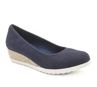 Pavers Women's Espadrille Trim Wedge Pumps in Navy | Size: 5 Pavers Navy 5