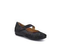 Pavers Women's Extra-Cushioned Leather Mary Janes in Black | Size: 8 Pavers Black 8