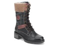 Pavers Womens Faux-Fur Cuff Lace-Up Boots Black Size 5