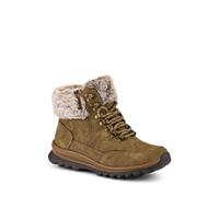 Pavers Women's Faux-Fur-Cuffed Lace-Up Boots in Khaki | Size: 4 Pavers Khaki 4