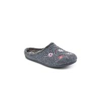 Pavers Women's Floral Pattern Mule Slippers in Grey | Size: 8 Pavers Grey 8