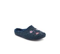 Pavers Women's Floral Pattern Mule Slippers in Navy | Size: 6 Pavers Navy 6