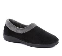 Pavers Women's Fluffy Sandals in Black - Faux Fur Slip-Ons Slippers Offering Warmth and Comfort - Distinctive Fur Collar Design - Size UK 5 / EU 38