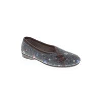 Pavers Full Slippers - Grey Floral Size 6