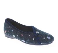 Pavers Womens Full Slippers Navy Floral Size 5