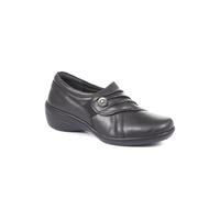 Pavers Women's Handmade Slip-On Leather Shoes in Black | Size: 4 Pavers Black 4
