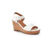 Pavers High Buckled Wedge Sandals - White Size 7