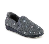 Pavers - Womens Just Step In Memory Foam Slippers in Grey - Memory Foam Insole That Moulds to the Foot - Light & Flexible - Slip into Comfort Quickly - Size 4 UK