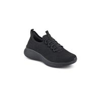 Pavers Women's Just Step In Wide Fit Bungee Lace Trainers in Black | Size: 4 Pavers Black 4