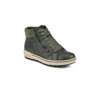 Pavers Womens Lace Up Trainers With Side Zip Khaki Size 6