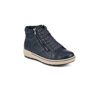 Pavers Womens Lace Up Trainers With Side Zip Navy Size 7