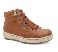 Pavers Womens Lace Up Boots with Side Zip Tan Size 9